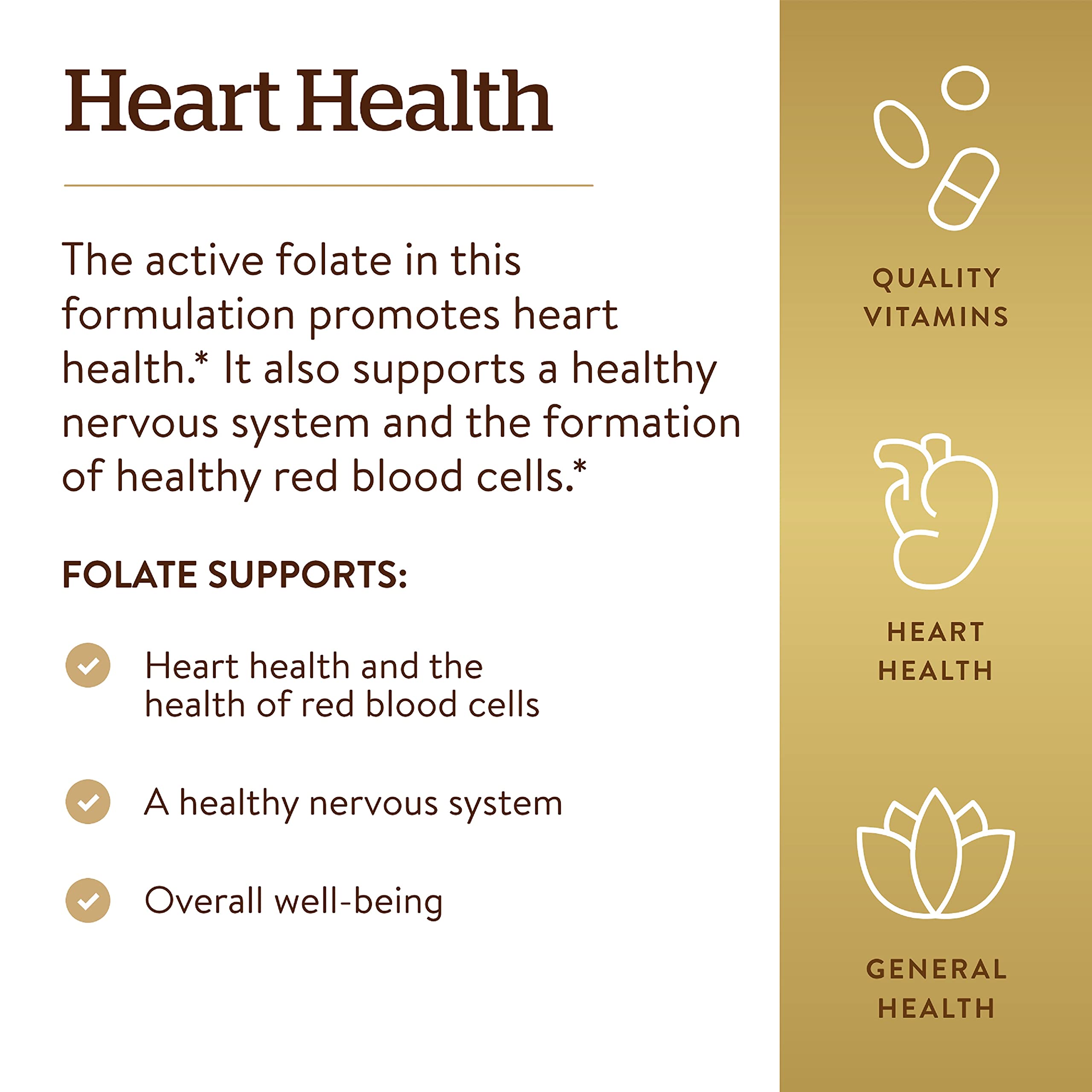 Solgar Folate 1,333 mcg DFE, 100 Tablets - 800 mcg Bio-Active Metafolin — Amazon image 4