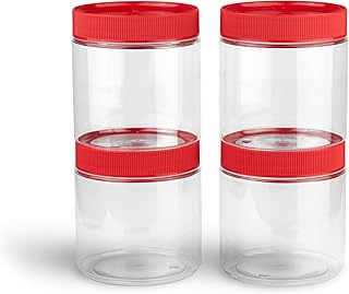 TOX Runddose 500 ml mit stabilem Schraubverschluss, aus Kunststoff (PET), vielseitig einsetzbar in Werkstatt, Büro und Hob...