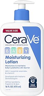 CeraVe Baby Lotion, Gentle Baby Skin Care with Ceramides, Niacinamide & Vitamin E, Fragrance, Paraben, Dye & Phthalates Fr...