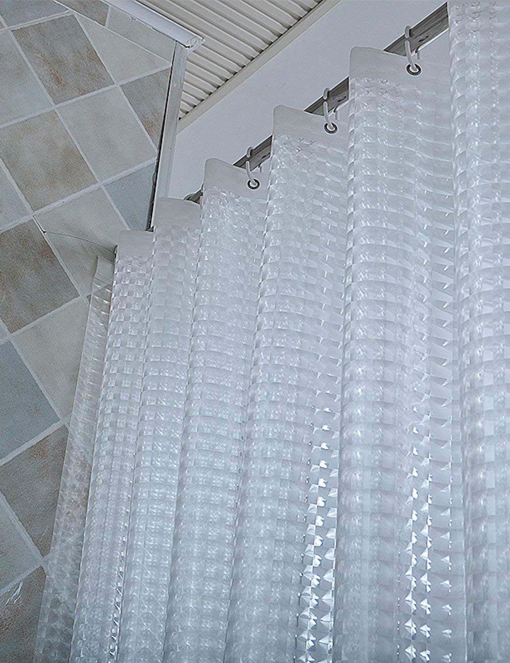 Mu Home - Cortina de ducha impermeable para baño, cortina de ducha impermeable más gruesa, cortinas de ducha transparentes (una variedad de tamaños opcionales)