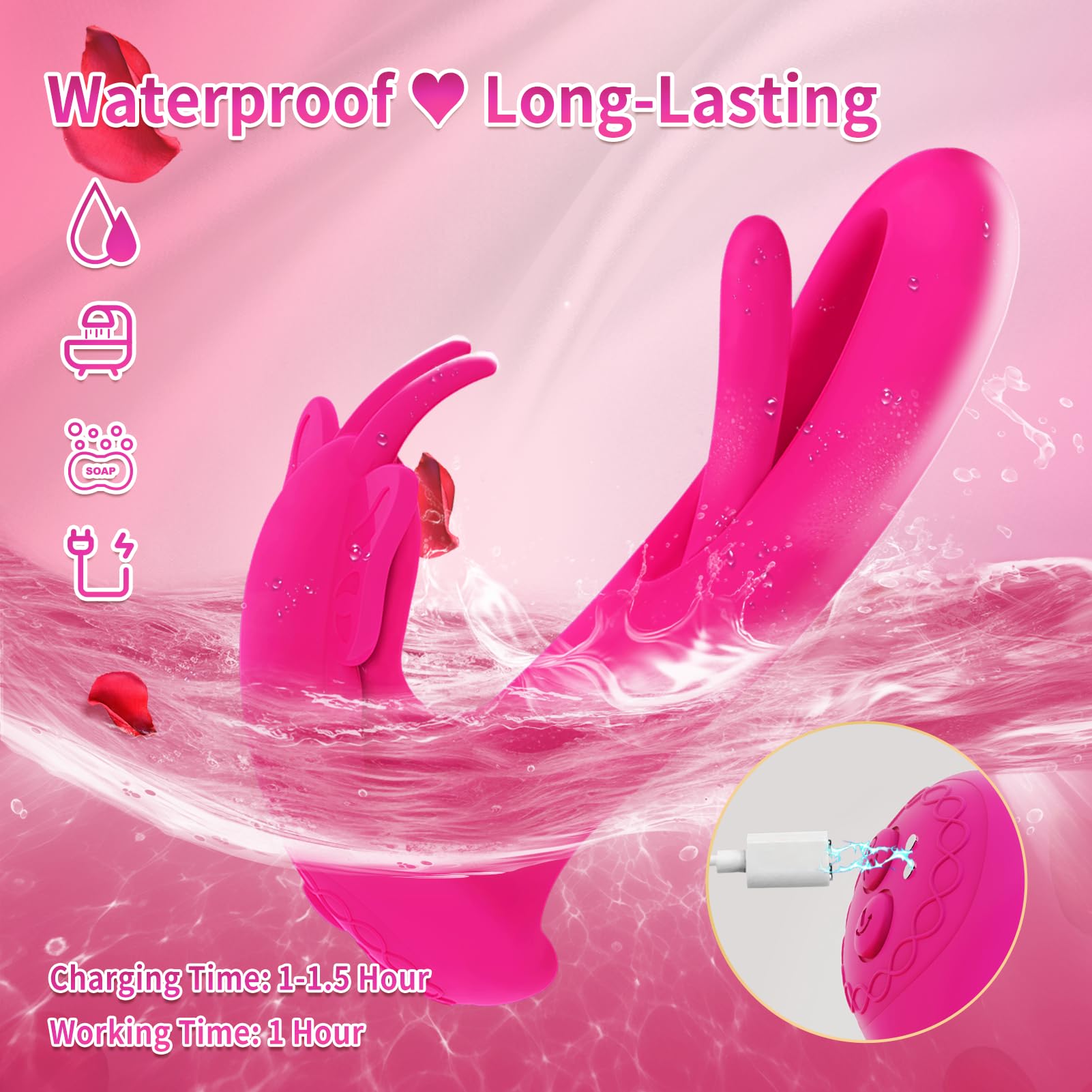 Wearable Panty Vibrator Dildo Butterfly Sex Toys for Women, Remote Control G Spot Flapping Vibrators with 9 Flapping 9 Vibrating Modes Dildo for Clitoral Nipple Stimulation Couples Adult Sex Toys