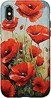 Vista 5 de Funda para iPhone 16 Red Poppies Flowers In A Field