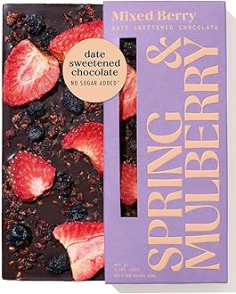 Dark Chocolate Bars – Healthy Dark Chocolate, Date-Sweetened - Mixed Berry 3 Pack