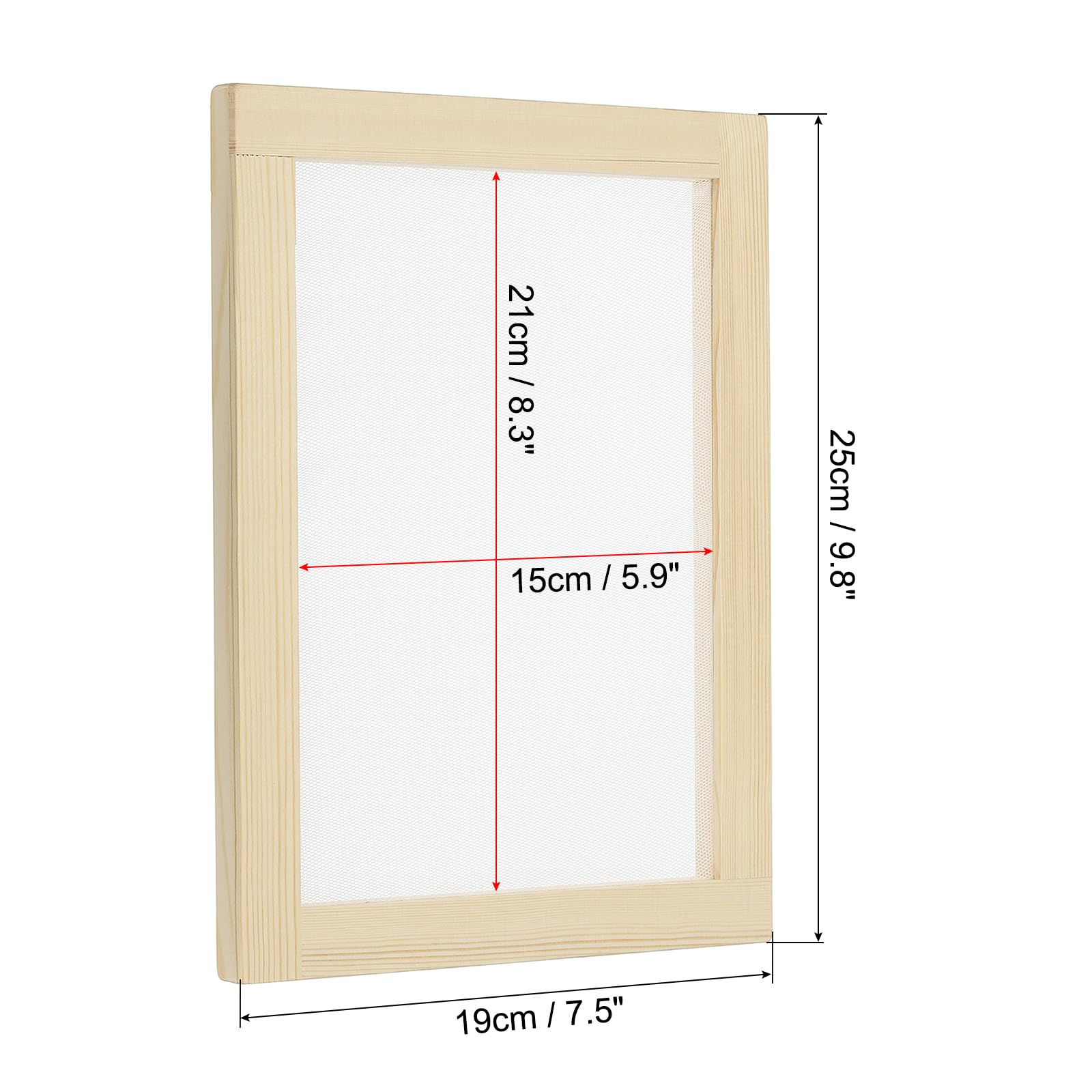 PATIKIL 9.8"x7.8" Wooden Paper Making Screen - Image 2