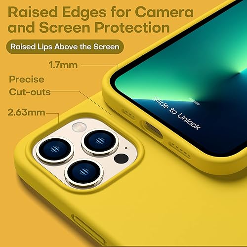 Miniatura 7 de CellEver Funda de silicona resistente para iPhone 13 Pro Max, dos protectores de pantalla de vidrio inastillables, protección militar contra caídas,