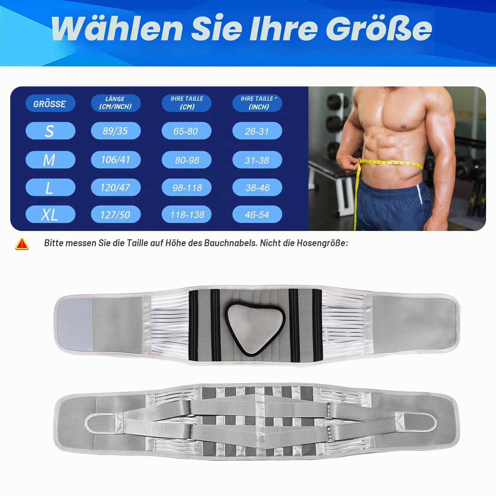 Paskyee Rückenstützgurt für Männer und Frauen zur Linderung von Schmerzen im unteren Rückenbandage Rückenstütze mit abnehmbarem Lendenpolster, Lendenstützgurt für Bandscheibenvorfall