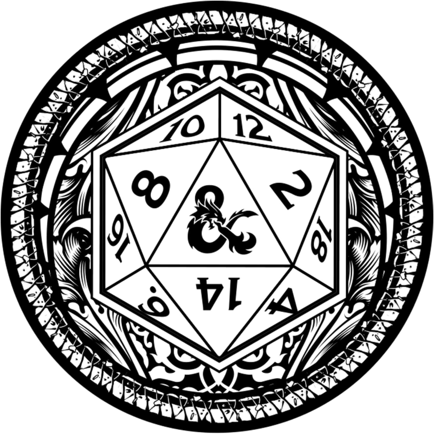 Dungeons & Dragons - D20 Dice GITD Augmented Reality Collectors Enamel Pin by PINFINITY! Ltd Edition D&D Pins with Interactive Digital Activation to Collect, Share, Swap and Wear!