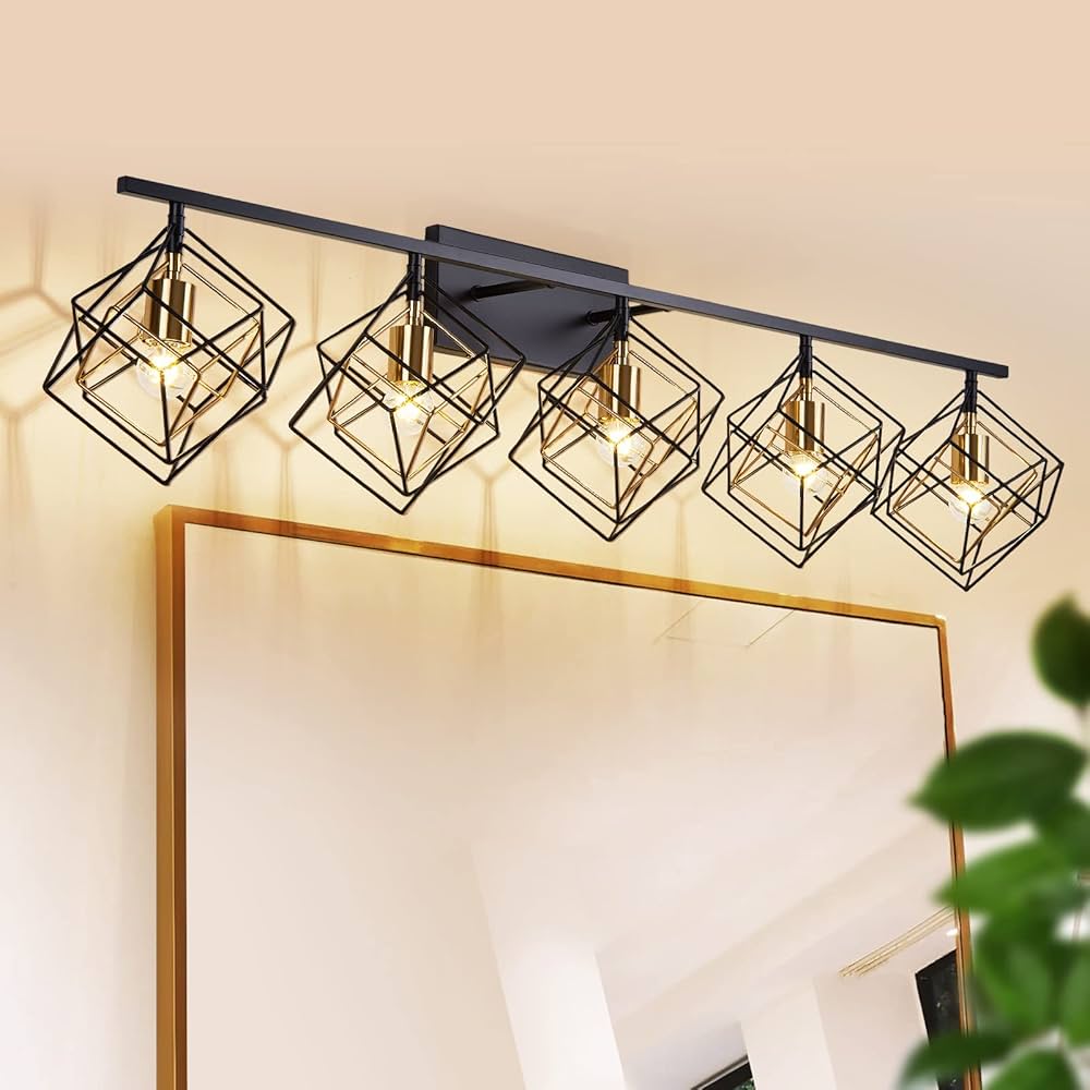 BEHIYA Bathroom Vanity Light with 5 Bulbs Bathroom Light Fixtures