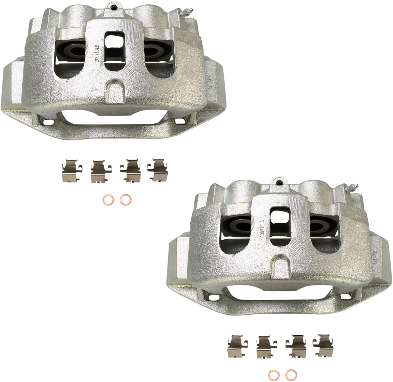 TRQ Rear Brake Caliper Set Compatible with 2011-2019 Chevrolet Silverado 2500 HD Silverado 3500 HD 2016-2019 Suburban 2016 Suburban 3500 HD GMC Sierra 2500 HD Sierra 3500 HD