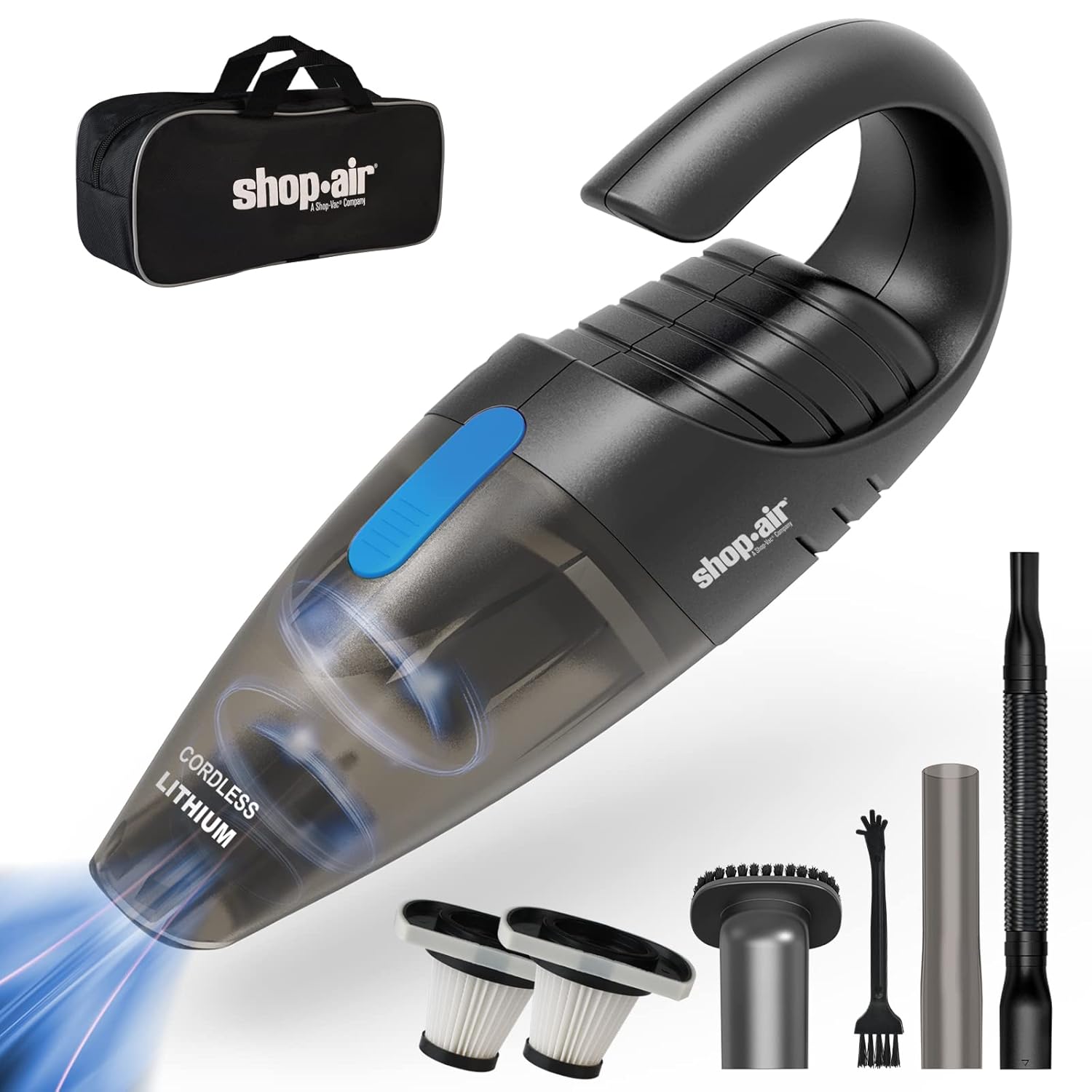 SHOPÃ‚·AIR Car Vacuum Cordless, Rechargeable Handheld Mini Portable