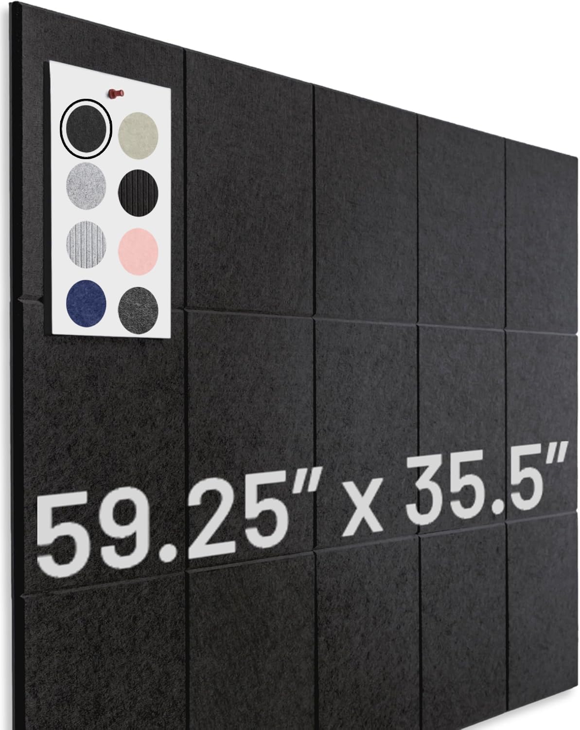 Large Cork Board 59x36 with 15 Felt Tiles