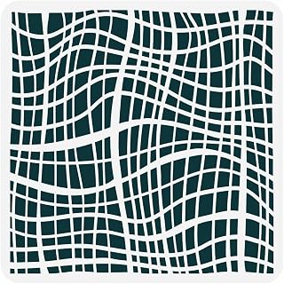 FINGERINSPIRE Gauze Pattern Painting Stencil - 11.8x11.8 Inch Reusable Plastic Geometric Floral Template for Wall, Wood, Tile, Fabric, Furniture DIY Home Decor