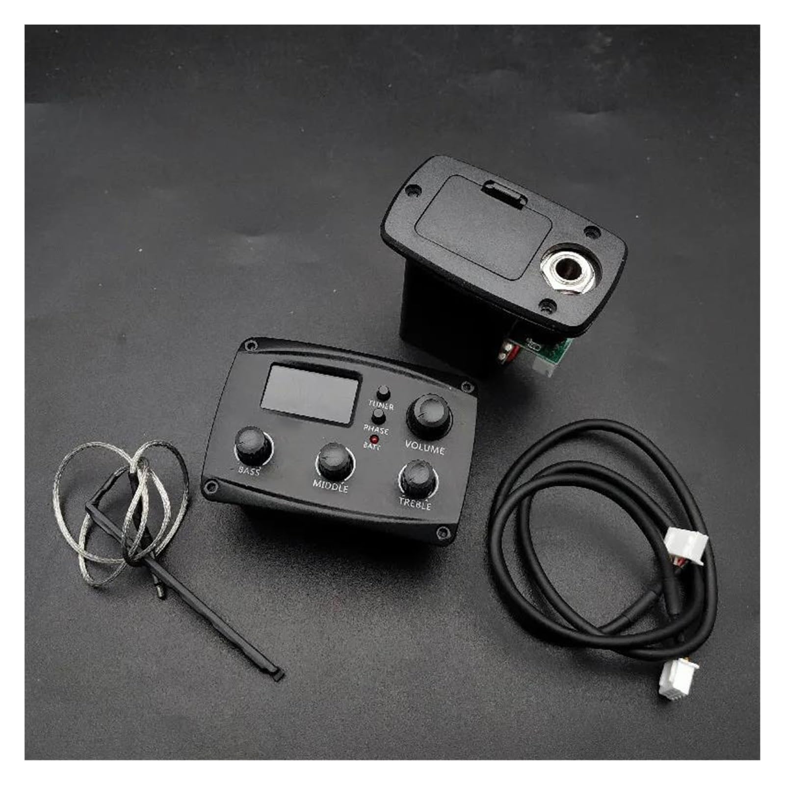 Professioneller EQ-Vorverstärker Für Akustikgitarre Mit Digitalem Procedding-Tuner 4-Band-EQ-Equalizer Mit Digitalem Procedding-Tuner Professioneller Tonabnehmer für Akustikgitarre(17A)