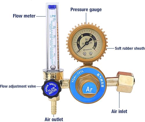 Miniatura 5 de Gama de presión 0-25MPa del medidor de Mig del regulador del metro del CO2 del argón