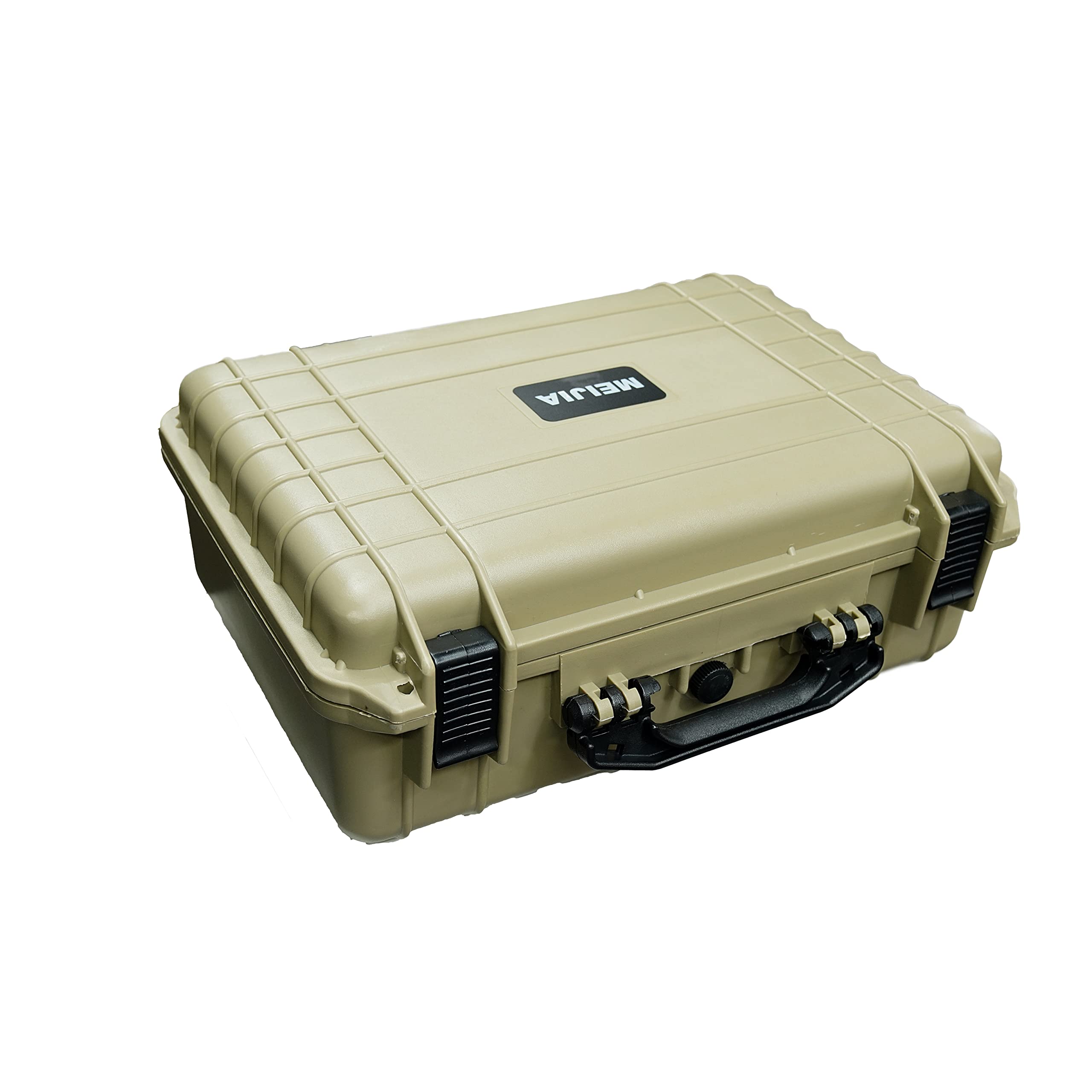 All Weather Portable IP67 Waterproof Protective Case, Hard Camera Case with Customizable Foam, Perfectly Protection of Camera, Drones, Pistols, Equipments, 18.5 x14.06x6.93inches (Desert Tan)