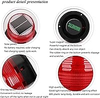 Vista 3 de Luz Estroboscópica Solar de Advertencia de Seguridad Intermitente/Luz Estroboscópica de Techo, con Base Magnética Fuerte Impermeable