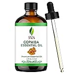 SVA Copaiba Essential Oil - 4 Fl Oz - 100% Natural Copaiba Oil - for Diffuser, Hair Care, Face, Skin Care, Aromatherapy, Scalp and Body Massage, Soap and Candle Making - with Dropper