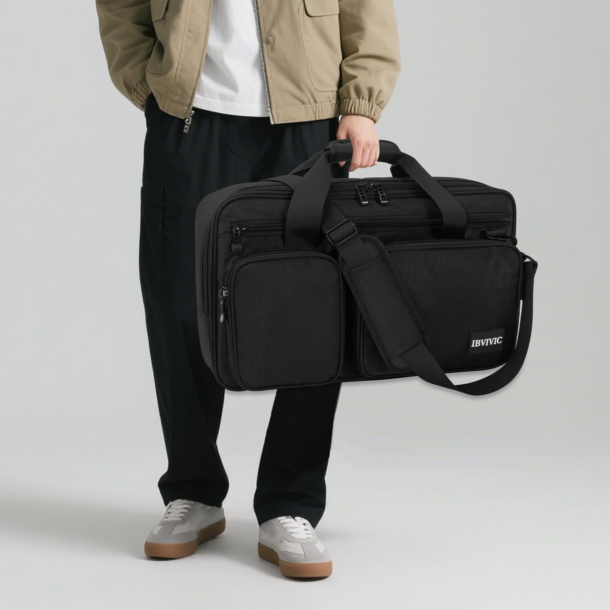 OUUTMEE Borsa da trasporto per controller DJ, custodia da trasporto per controller DJ, borsa protettiva DJ con cinghie per la spalla, adatta per Pioneer, Nero , S-52 x 30 x 10CM