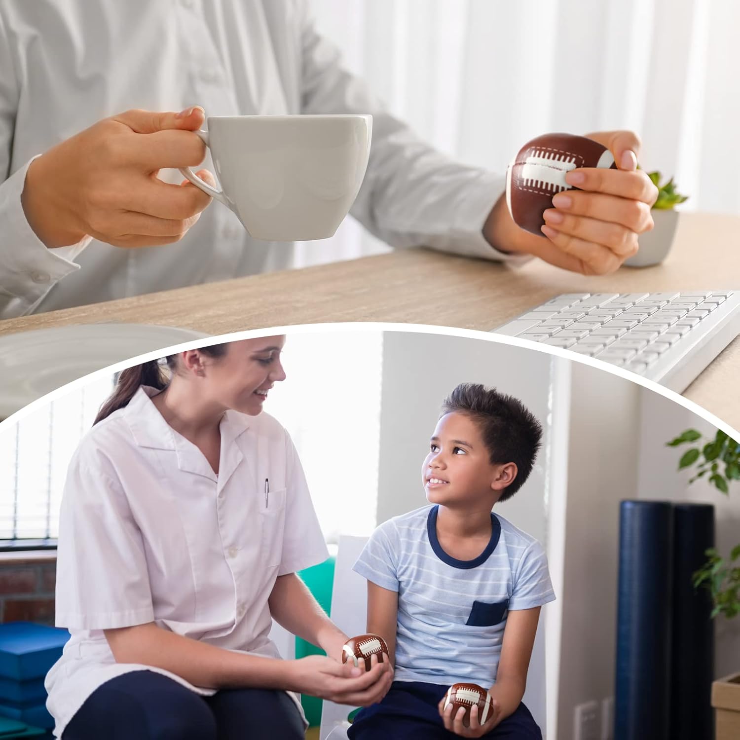 Vinsot 50 Pcs Mini Footballs Bulk 2 Inch Leather Foam Stress Ball Football Party Favor for Kids Birthday Homecoming Game Carnival School Reward Supplies Gift Goodie Bags Stuffers - Image 7