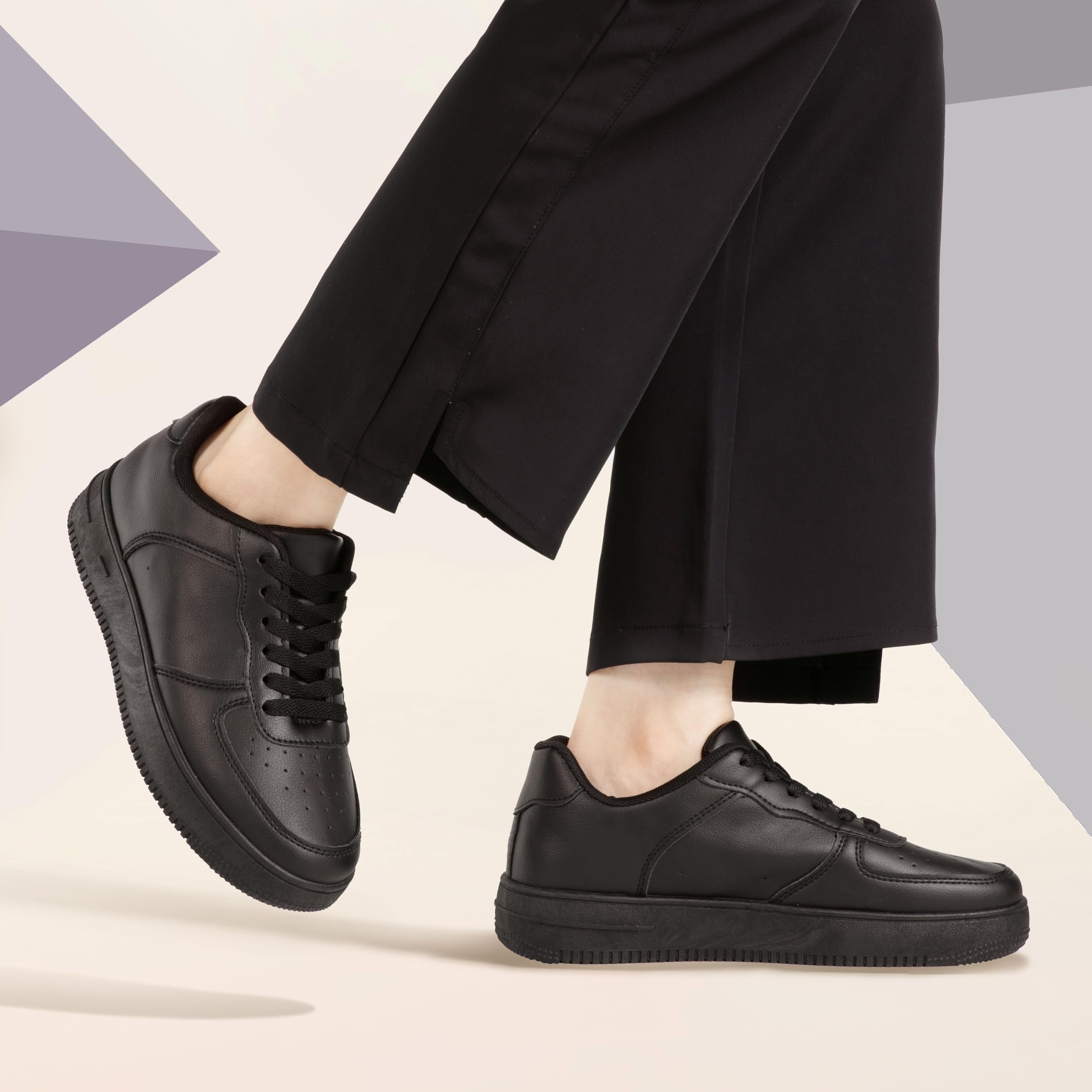 Scarpe Donna Sneakers Casual Piattaforma in Pelle Sintetica Stringate Leggere e Traspiranti con Fori Scarpe da Ginnastica Antiscivolo per Passeggio Lavoro e Uso Quotidiano WBO250021IT