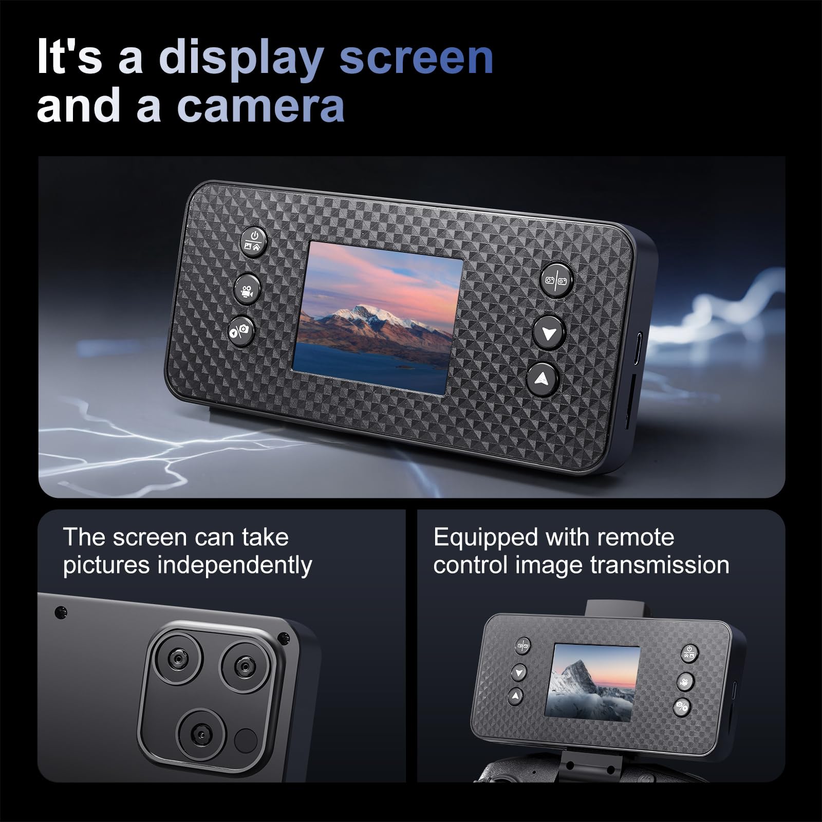 A118 Drone con Schermo Removibile & Doppia Camera HD 90° - 6 Modalità Luci LED, Evitamento Ostacoli, Motore Brushless, Volo Stabile a Flusso Ottico, Autonomia 13 Min (black)
