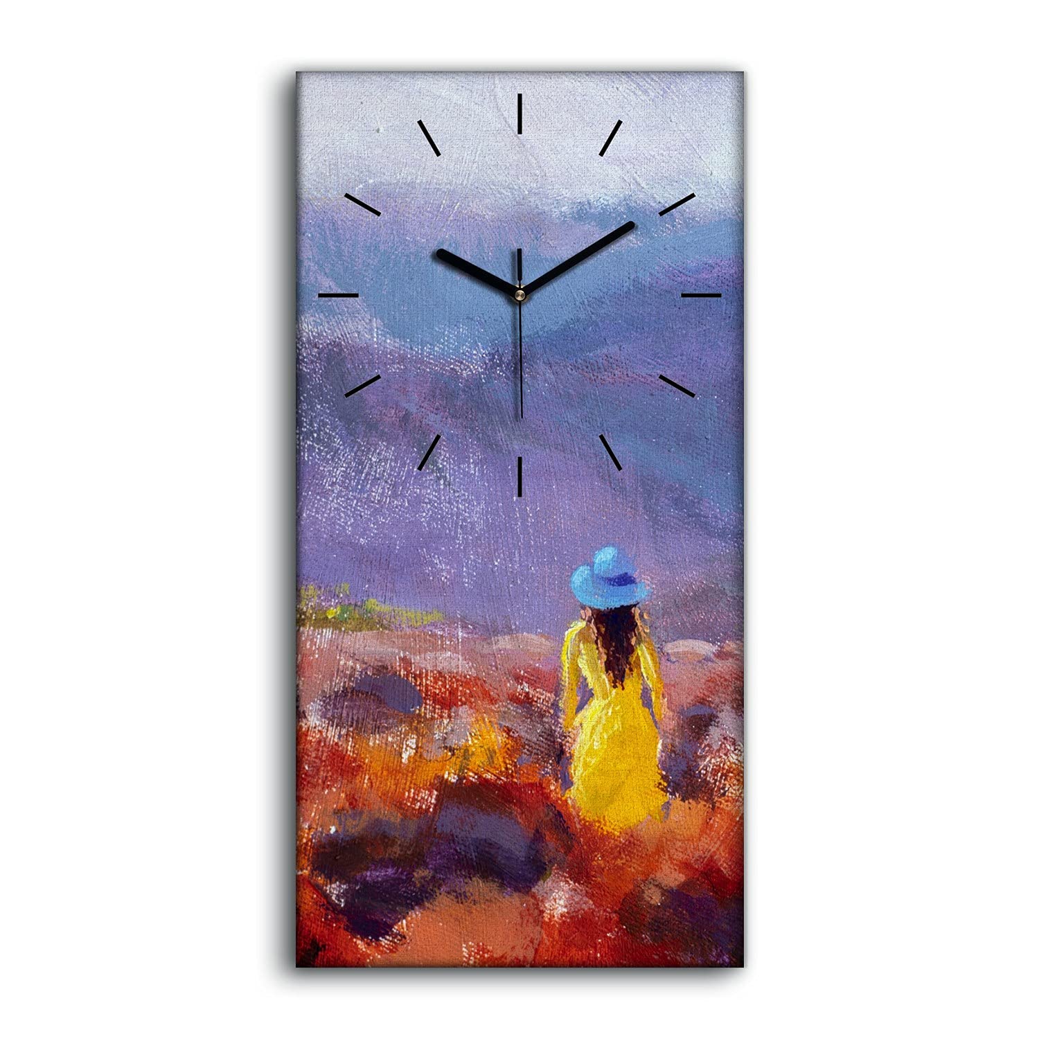 Horloge sur Toile Paysage Alpin Idée Cadeau Idéale Crémaillère et Fête