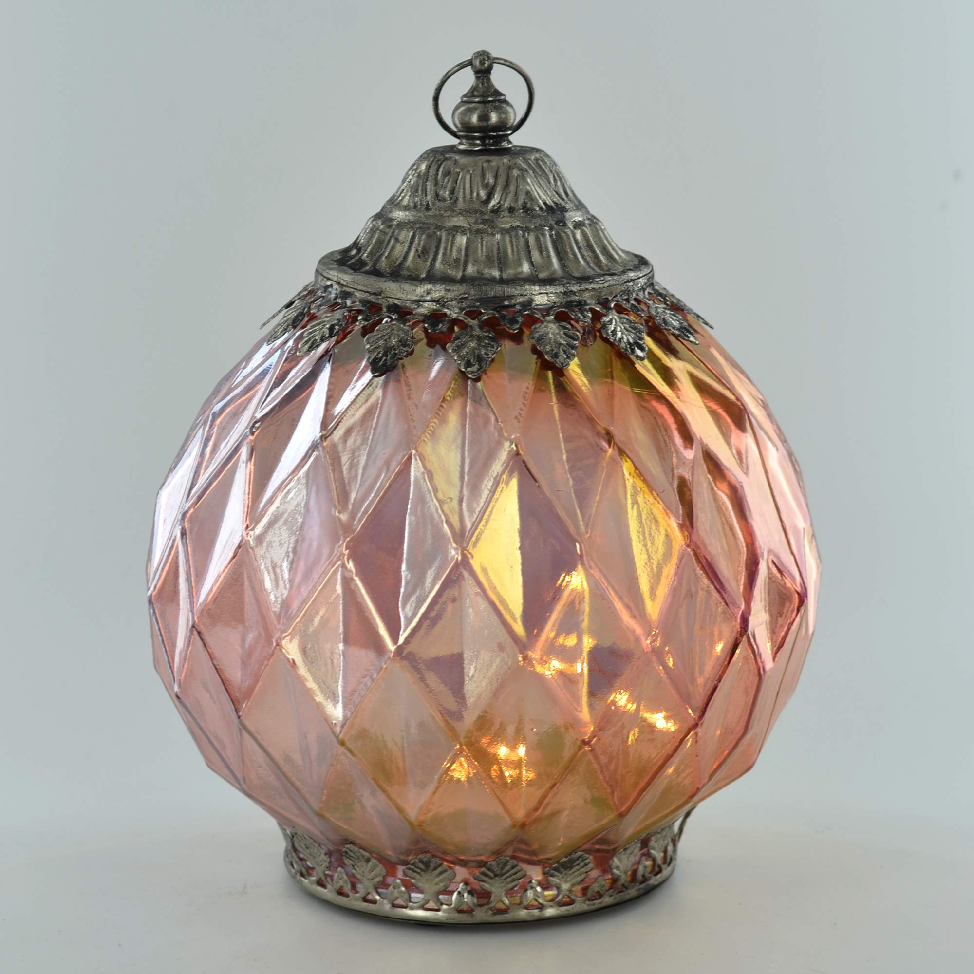 Prezents.com Pink Led Lantern Battery Powered Gift Idea H19cm