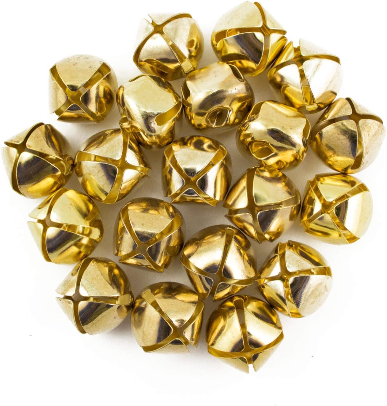 5/8 Inch 16mm Gold Craft Jingle Bells Charms Bulk Wholesale 100 Pieces