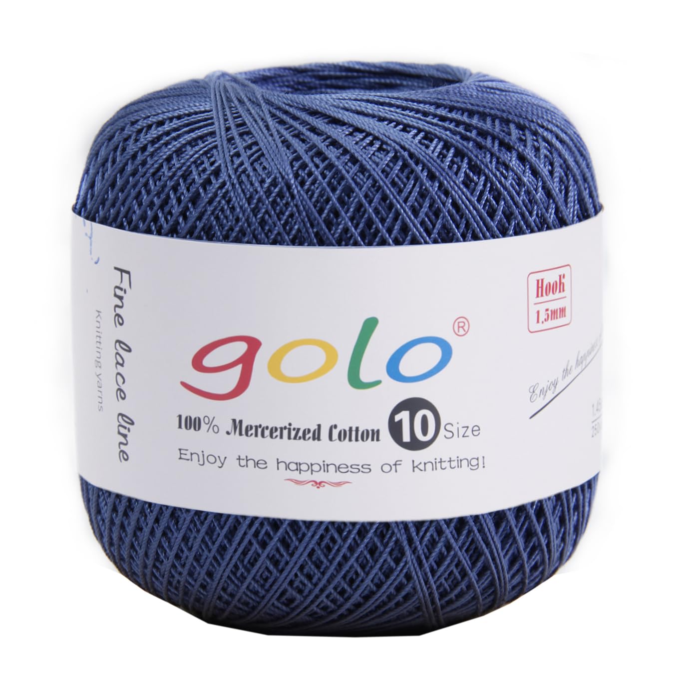 golo Crochet Thread Size 10 Yarn for Hand Knitting Crochet Yarn Sea Blue-202 — image 1