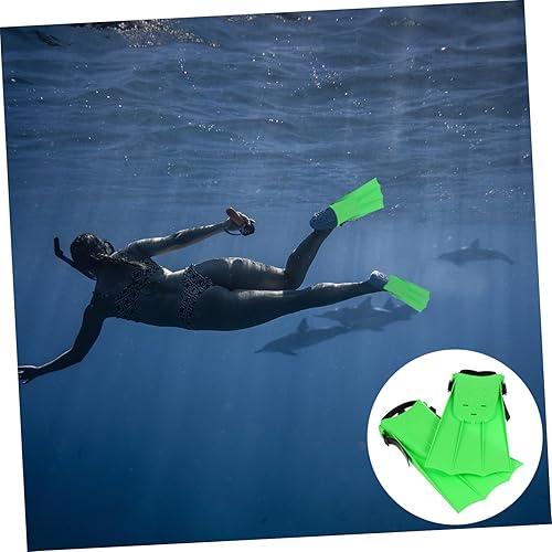 Miniatura 3 de Aletas de natación de goma para adultos, aletas cortas de natación, equipo de natación de viaje ligero, protección ergonómica para los pies, para