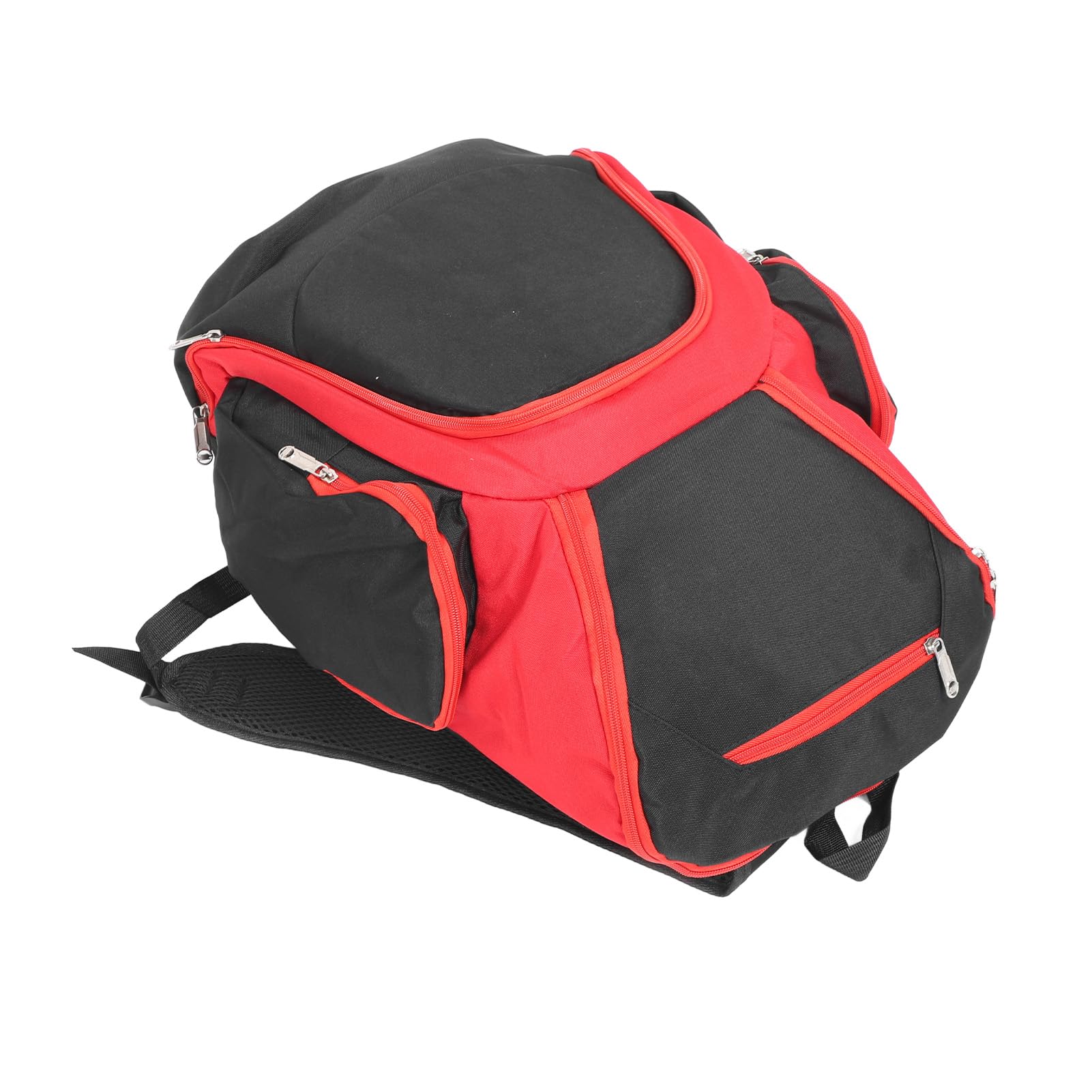 Plecak koszykówki duża pojemność wielofunkcyjna torba sportowa z wieloma kieszeniami do przechowywania do koszykówki siatkówkę piłkarską Oxford Cloth Black Red 25.3 un