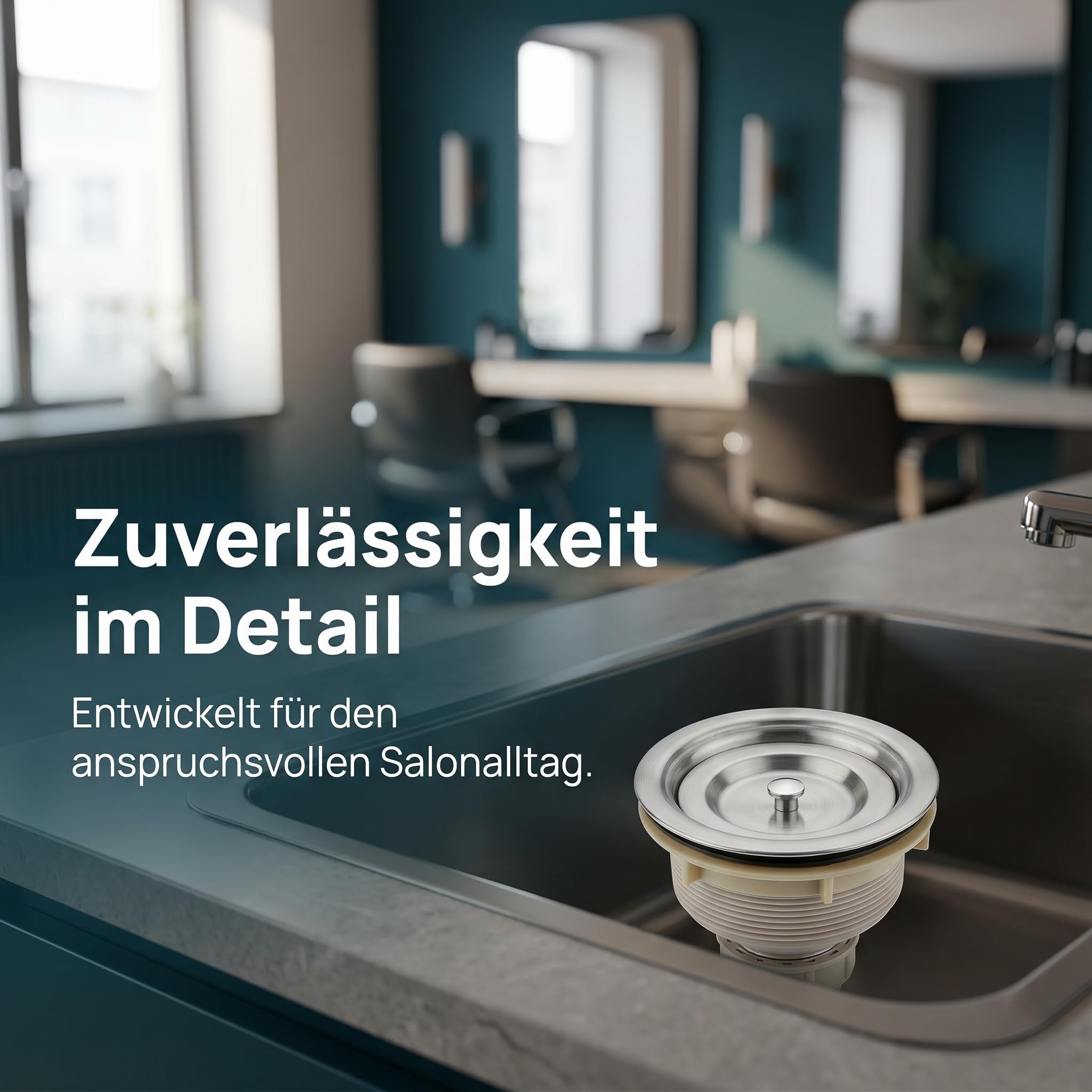 Sharplace Rostfeste Friseur Abfluss Set, Badewannen-Abflussstopfen, Universeller Waschbecken mit Rohr, Rostfeste Friseur Abfluss Set, Salon Shampoo Schüssel Rückspülbecken Haarsieb für Zuhause
