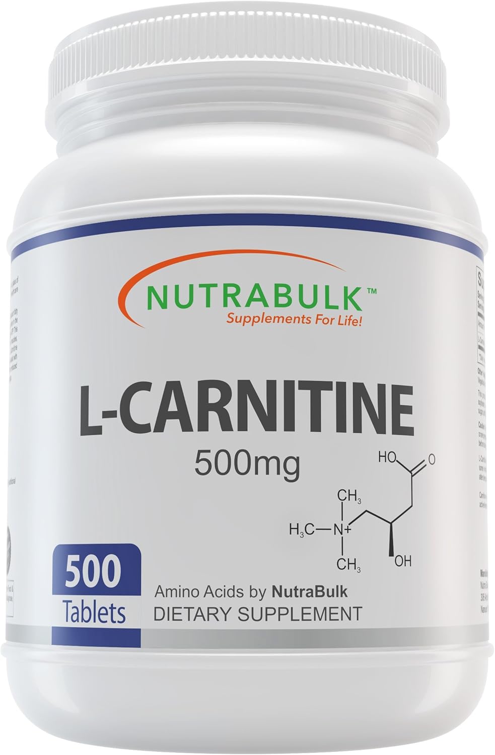 NutraBulk L-Carnitine 500mg Tablets - 250 Count : Everything Else