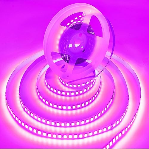 Miniatura 24 de Tiras de luces LED, súper brillantes DC12V 5m/16.4ft 15000LM SMD5054 (5050 actualizado) 600 luces LED, tiras de cinta LED flexibles regulables, tubo