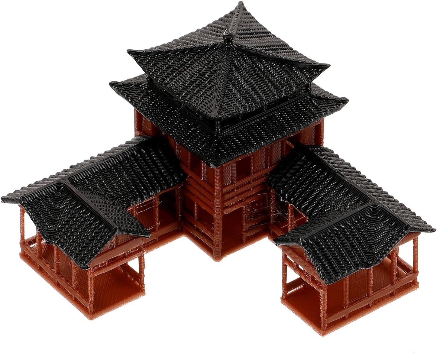 Chinese Inn Statue Plastic Building Sculpture Yard Building Crafts for Garden and Sand Table Vivid Appearance Realistic Colors Delicate Design Enhancing Beauty and Ambiance Easy