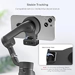 OM Magnetic Mount for DJI Osmo Mobile 8/7P/7 Gimbal Stabilizer, Double-sided Magnetic Quick-Release Mount Retractable Extension for MagSafe Phone Compatible with OM Multifunctional Tracking Module