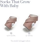 Owlet Accessory Fabric Sock for Dream Sock Baby Monitor, Fits Babies 0 to 18 Months, Dusty Rose (Sensor and Base Station Not Included)