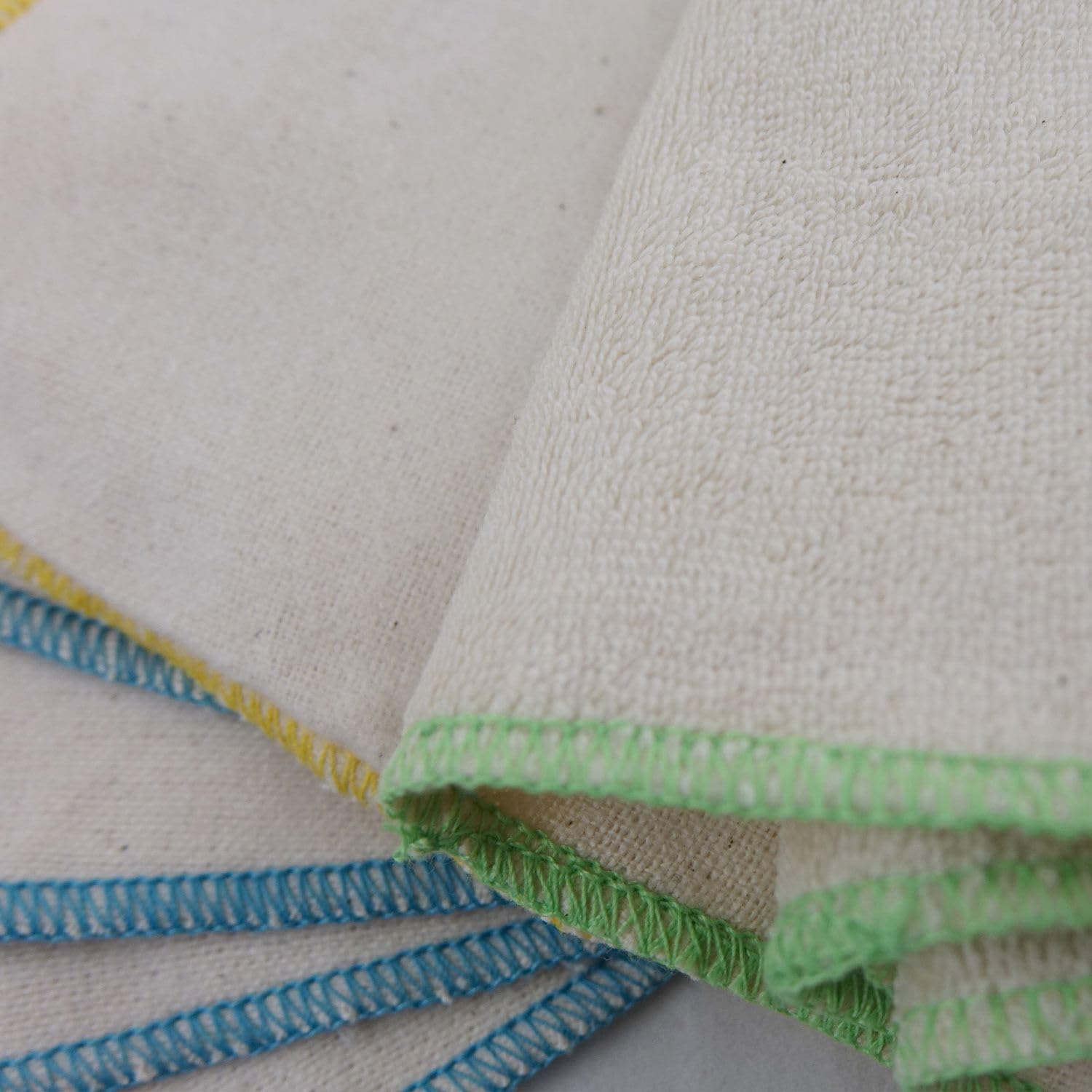 avo + cado Two-Layer Flannel Wash Cloths with Terry Towelling, Pack of 12 - Image 3