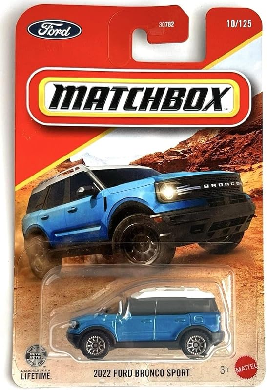 Matchbox 2022 Ford Bronco Sport [Blue] 10/125, 1:64 Scale Diecast Toy Vehicle