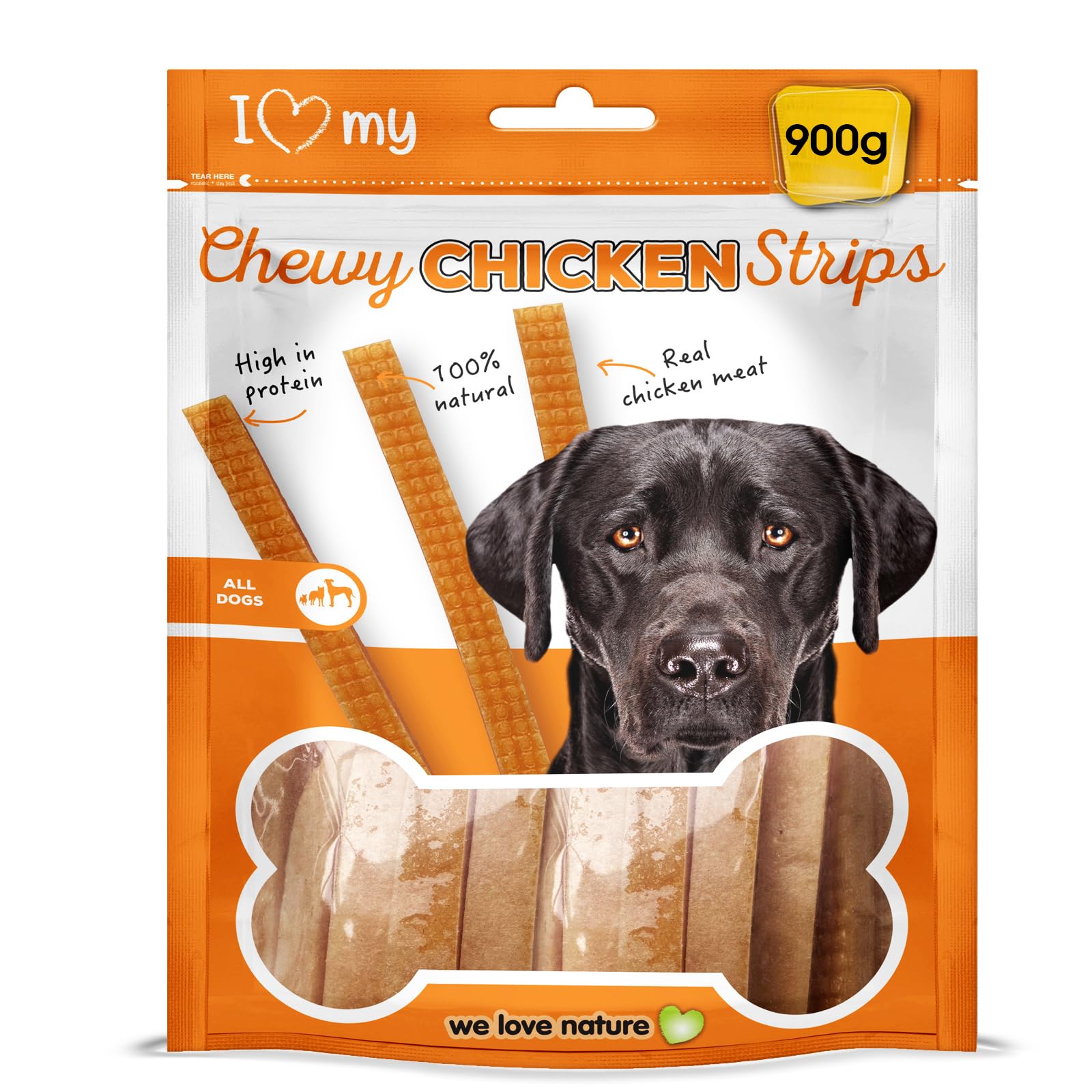 I Love MyChewy Chicken Strips Dog Treats Bundle of 3 300g Value Pack 100% Natural High Protein Dog Treats