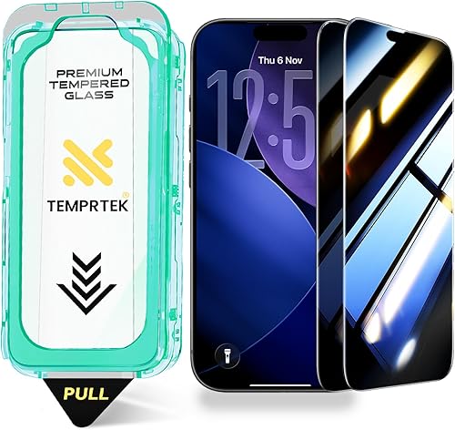 TEMPRTEK+ Paquete de 2 Protectores de Pantalla para iPhone 17 Pro Max Compatible con iPhone 16 Pro Max Protector de Pantalla de Privacidad - 9H
