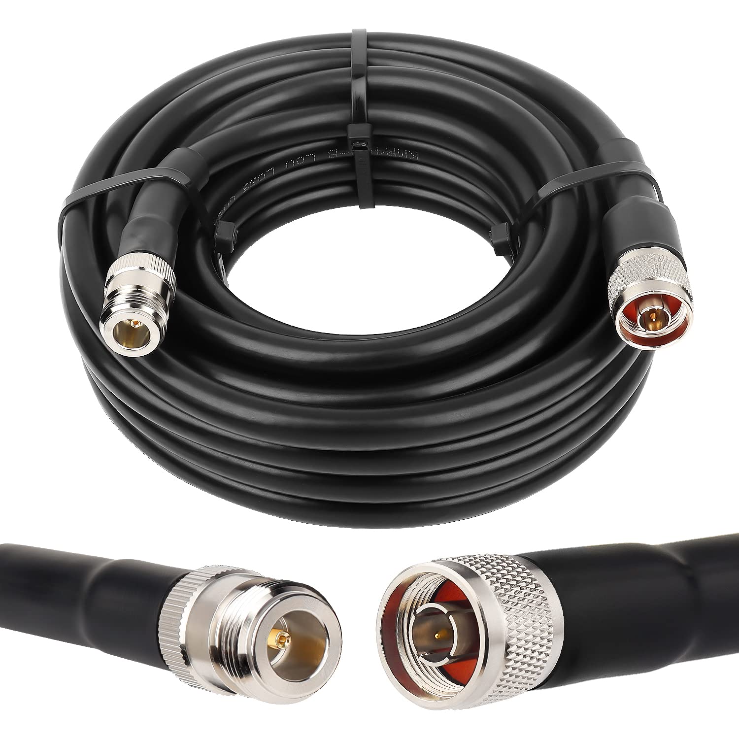 XRDS -RF Cavo N maschio a N femmina, 50 ohm KMR400 connettore N a bassa perdita cavo coassiale per antenna radio WiFi/Ham, ripetitore di segnale, router, amplificatore