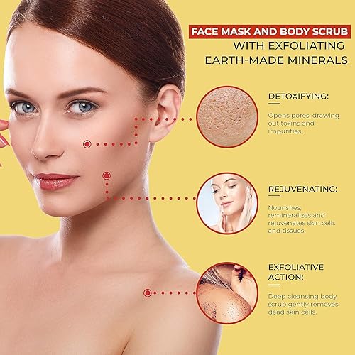 Miniatura 7 de Auromere Máscara de arcilla curativa india ayurvédica para el cuidado natural de la piel, exfoliante corporal y máscara facial para el cuidado de la