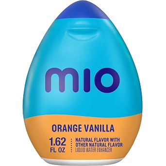 MiO Vitamins Liquid Water Enhancer for Vitamins, Sugar Free Hydration and Drink Mixing, Naturally Flavored Water Drops, Orange Vanilla, 1.62 Fluid Ounce (Pack of 4)
