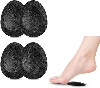 Metatarsal Pads Women Men, 2 Pairs Ball of Foot Cushions Self Adhesive 1/3 Inch Thick Forefoot Pads for Metatarsalgia Discomfort, Morton’s Neuroma Pressure, Work Shoes, Sneakers, Heels, Black