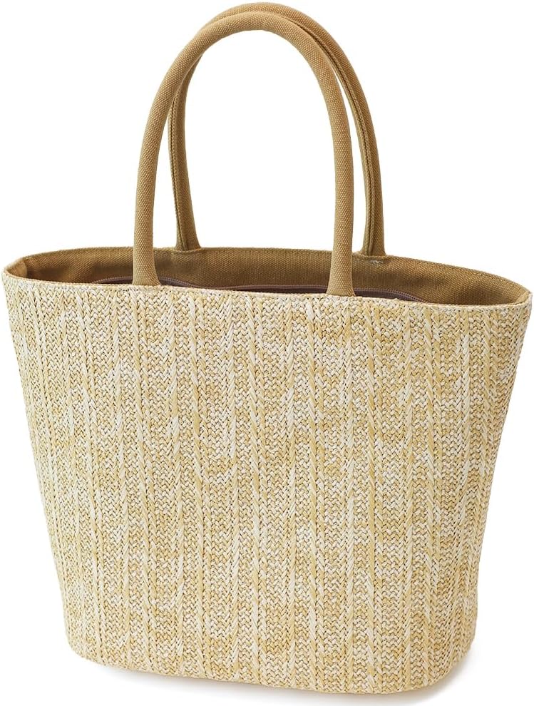 Handmade Straw Tote Bag for Women Strawyellow
