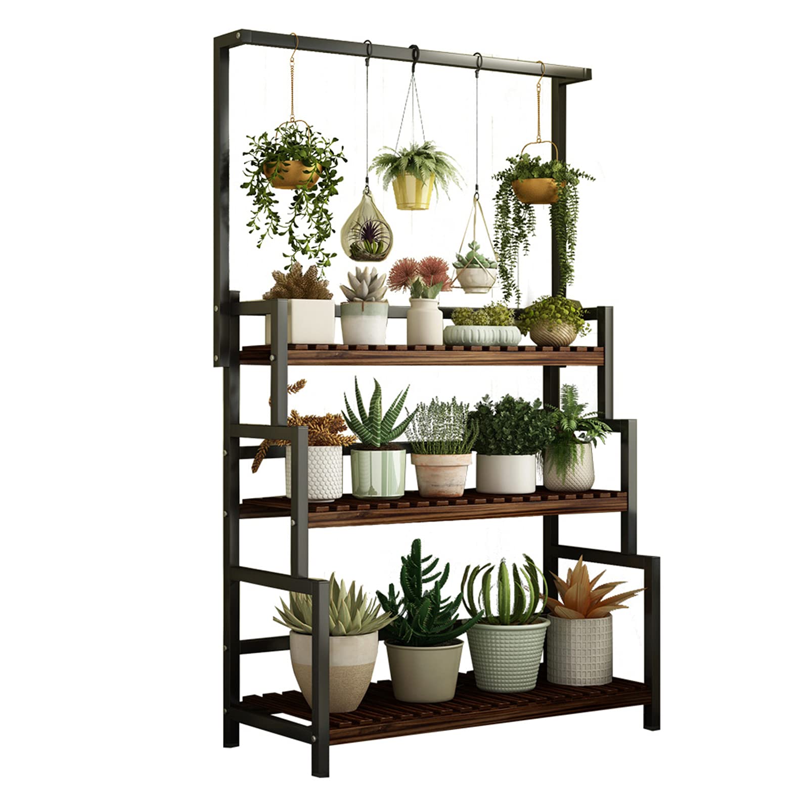 Amazon.com: 3-Tier Hanging Plant Stand Planter Shelves Flower Pot ...