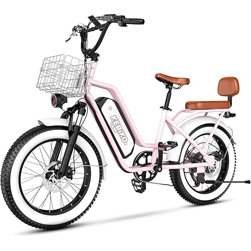 Electric Bike for Adults, 20"x 4" Fat Tire 35MPH Cargo Ebike with Seat, 1450W Peak 2 Seater Commute Bike with 48V 20AH Removable 960WH Battery, 80 Miles Max Range 7-Speed Step-Thru Electric Bicycle