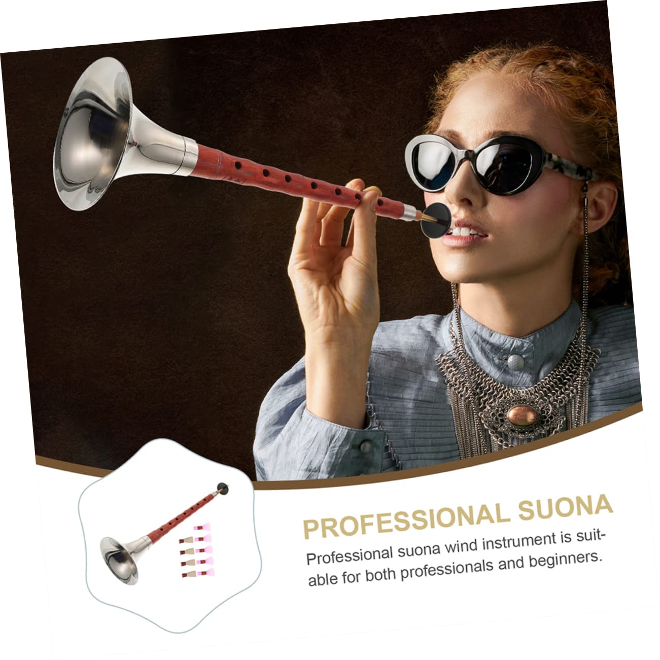 VICASKY Strumento Musicale Etnico Suona in Metallo, Facile da Suonare e Trasportare, per Principianti e Professionisti, Strumento a Fiato Tradizionale Colore Casuale