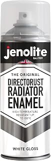 JENOLITE Directorust Radiator Spray Enamel Paint | WHITE | Gloss Finish | Resistant to 130ºC | Durable, Scuff & Resistant | No Primer Needed | 400ml